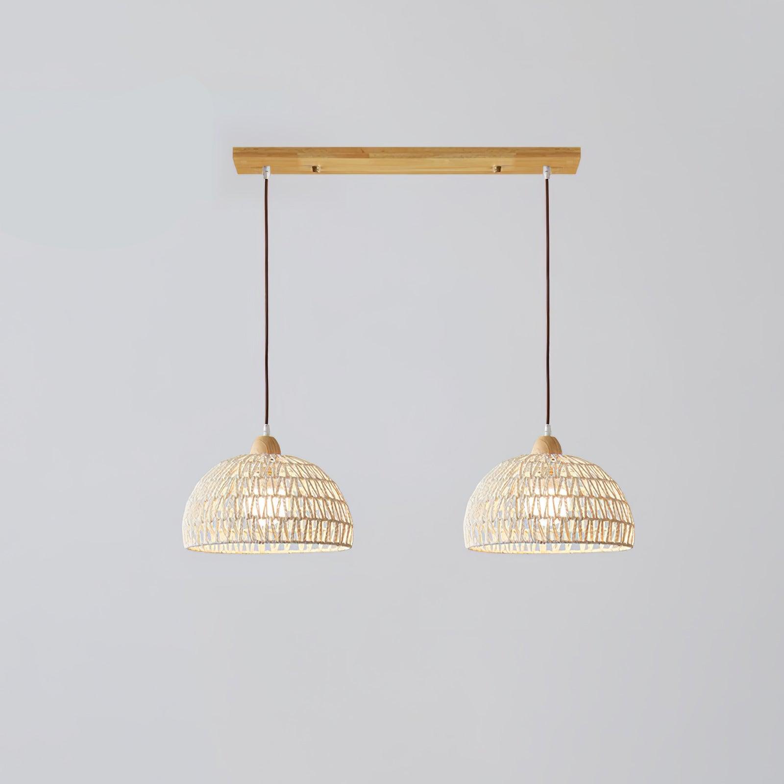 Calyran Lampe Pendante en Rotin et Bois - Neutralighting
