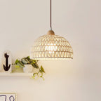 Calyran Lampe Pendante en Rotin et Bois - Neutralighting