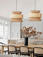 Ophelia Lustra Lampe Suspendue Rattan Tissé Élégante - Neutralighting