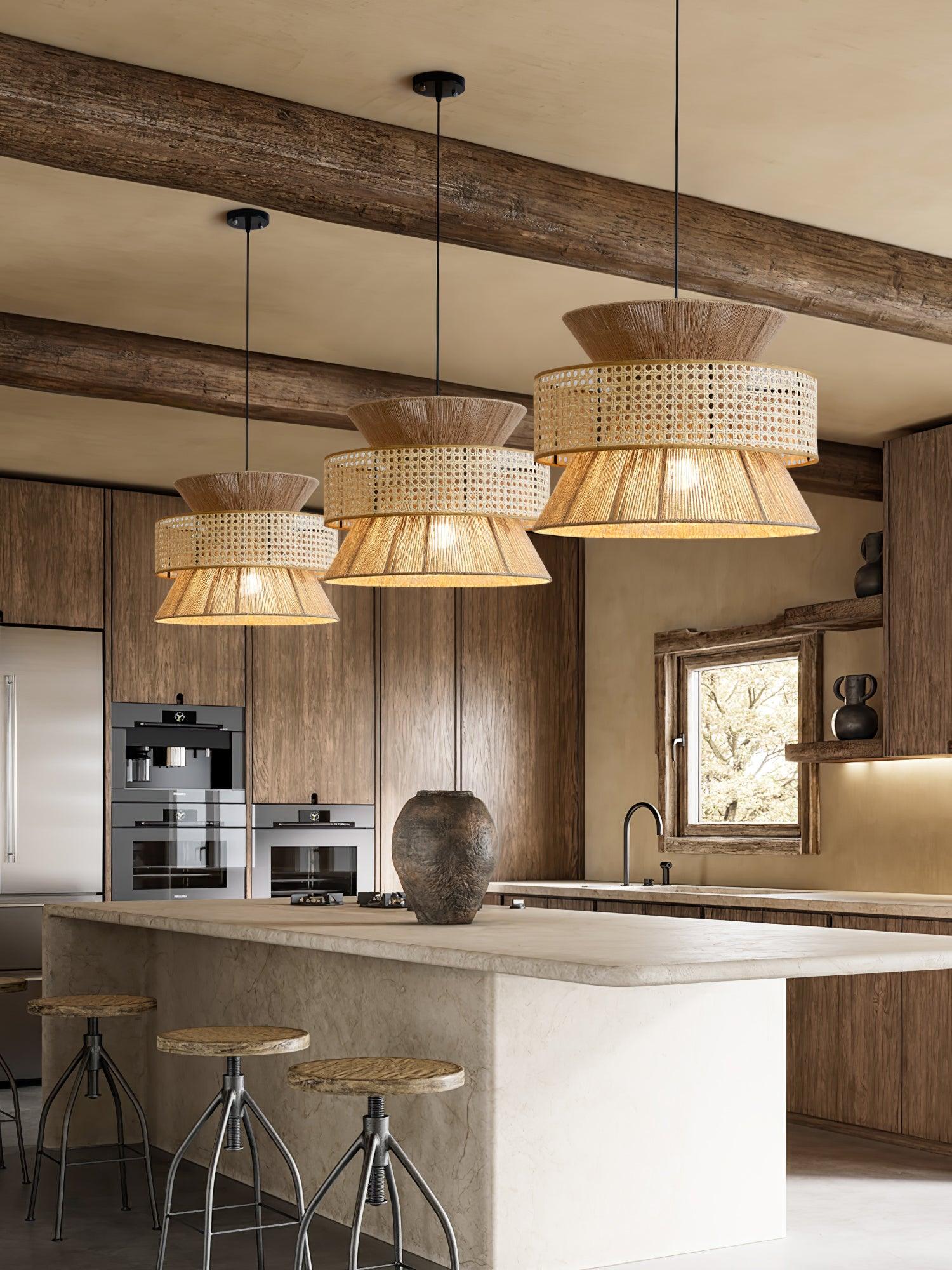 Aria Lampe Pendante Bambou Bohémienne - Neutralighting