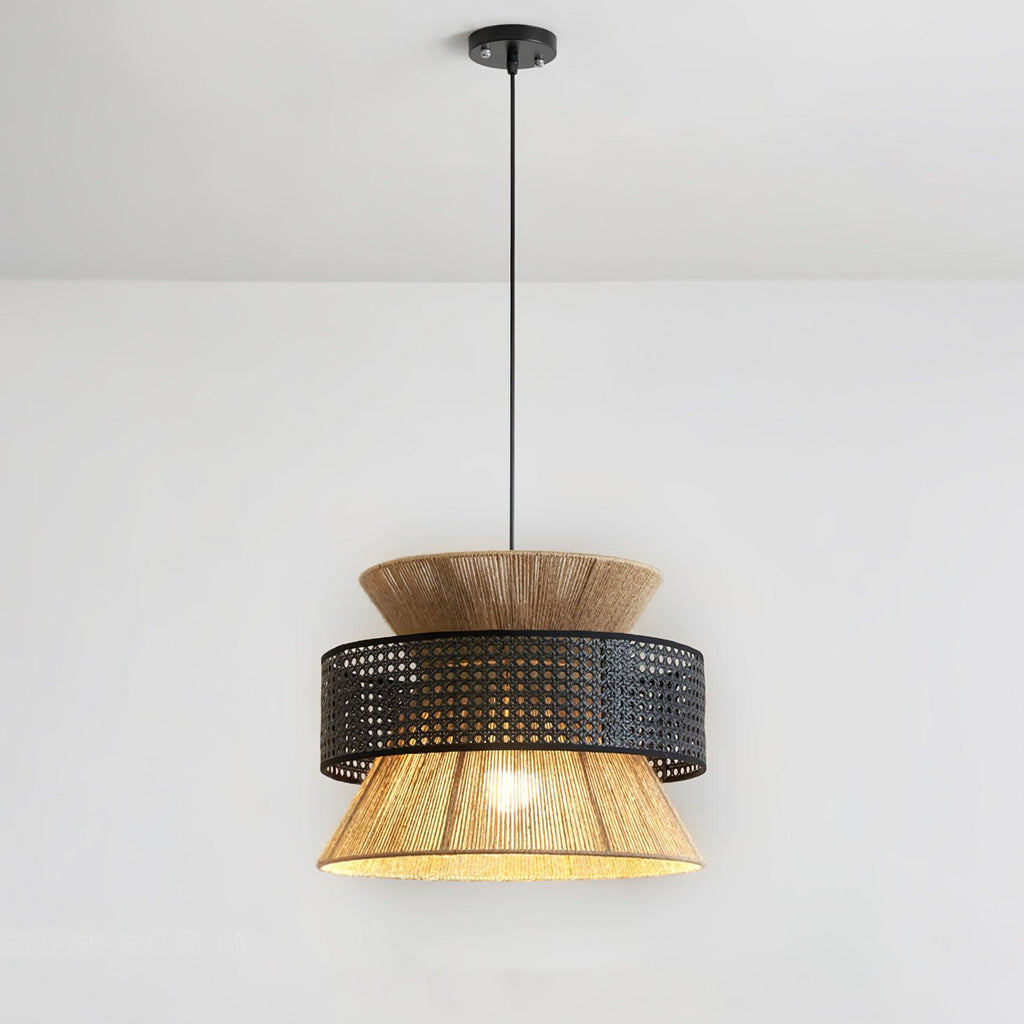 Ophelia Lustra Lampe Suspendue Rattan Tissé Élégante - Neutralighting
