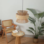Ophelia Lustra Lampe Suspendue Rattan Tissé Élégante - Neutralighting