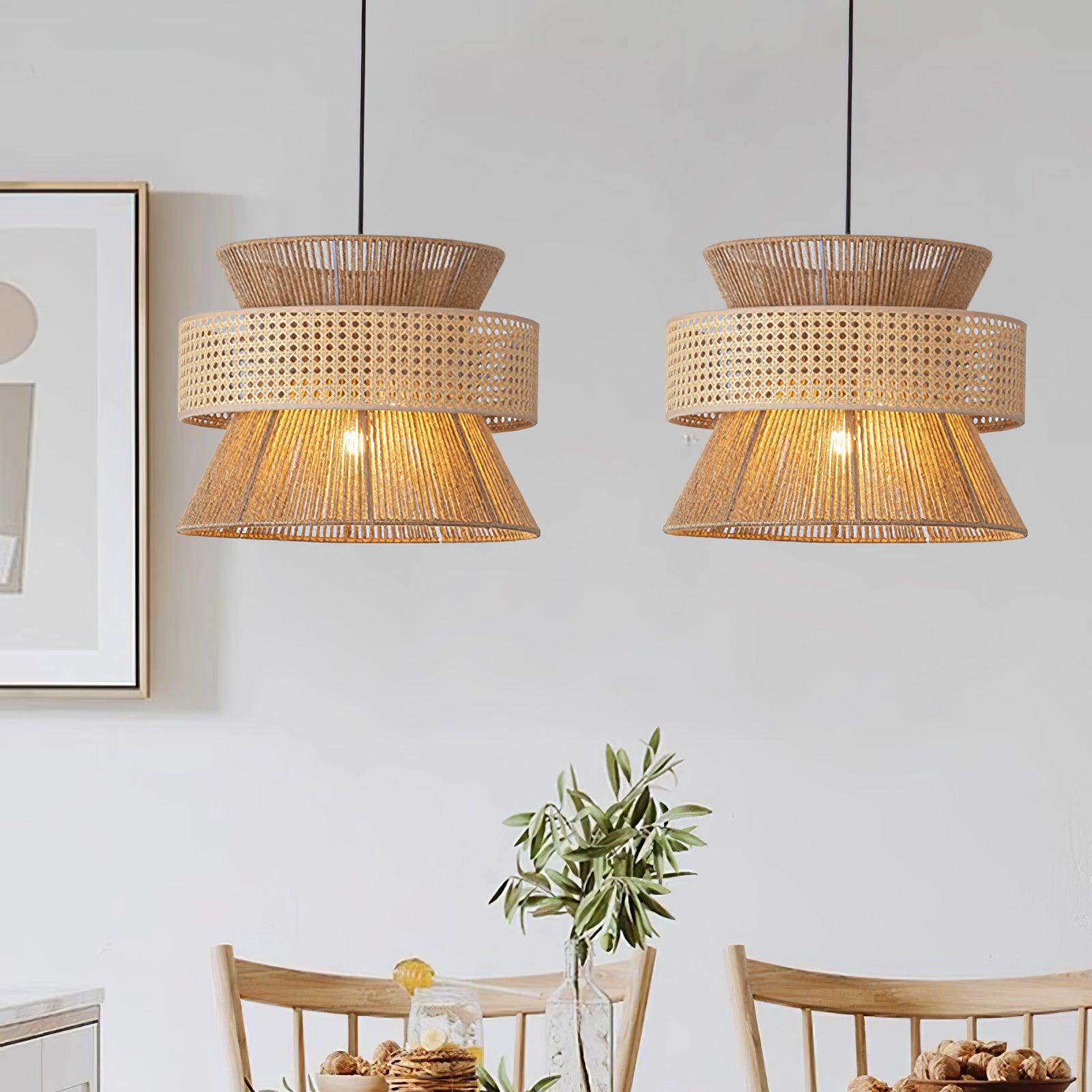 Aria Lampe Pendante Bambou Bohémienne - Neutralighting