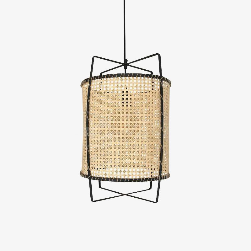 Solara PeSuspension Cadre en Rotin Canné Industriel - Neutralighting