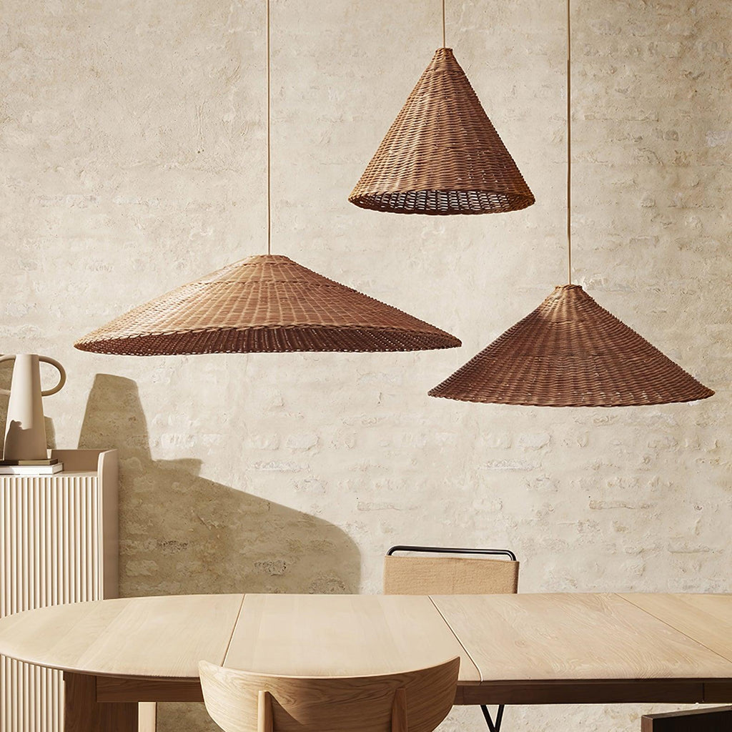 Elysiave Rotin Minimaliste Pendentif Lumière - Neutralighting