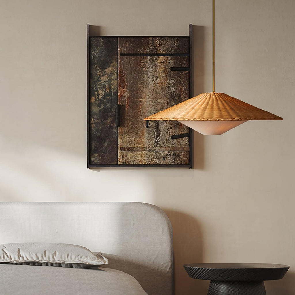 Elysiave Rotin Minimaliste Pendentif Lumière - Neutralighting