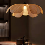 Petaral Suspension Lampe Rétro en Rattan - Neutralighting
