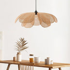 Petaral Suspension Lampe Rétro en Rattan - Neutralighting