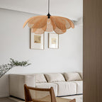 Petaral Suspension Lampe Rétro en Rattan - Neutralighting