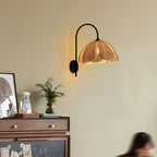 Edria Lustra Applique Murale Rattan Forme Pétale Élégante - Neutralighting