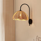 Edria Lustra Applique Murale Rattan Forme Pétale Élégante - Neutralighting