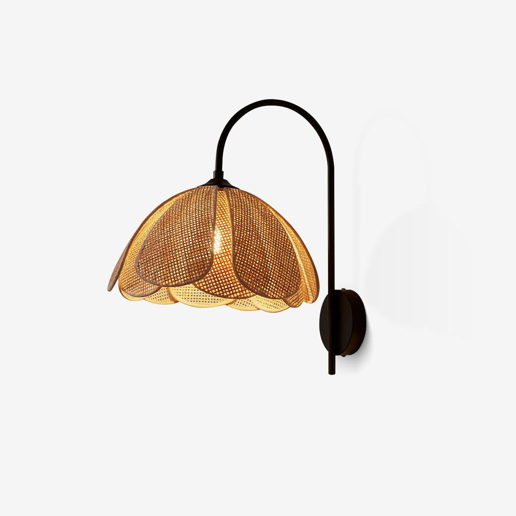 Zevelia Applique Murale Rattan Pétale Naturel Élégance - Neutralighting