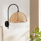 Edria Lustra Applique Murale Rattan Forme Pétale Élégante - Neutralighting