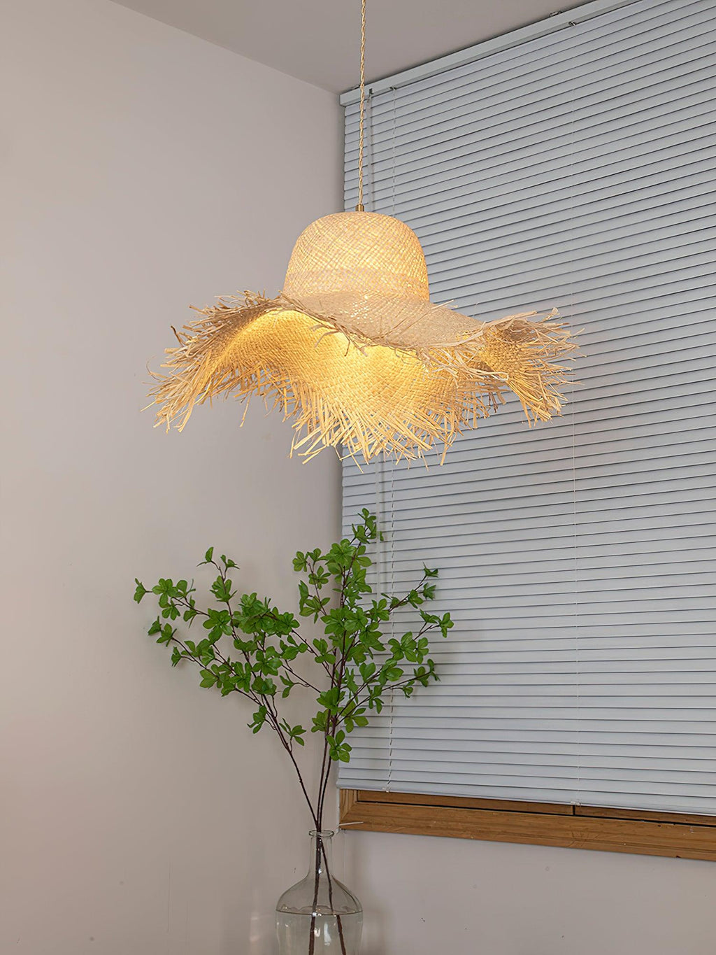 Zephyran Rotin Vintage Pendentif Lumière - Neutralighting