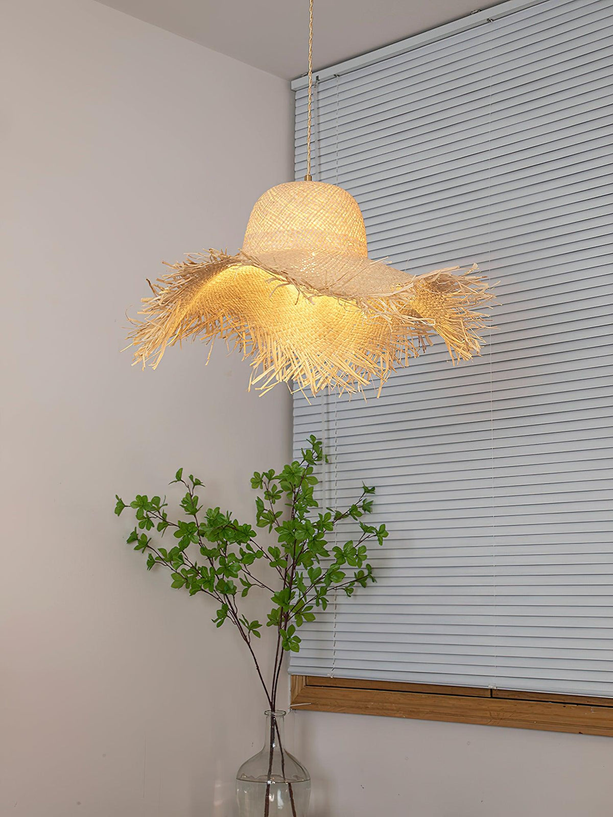 Zephyran Rotin Vintage Pendentif Lumière - Neutralighting