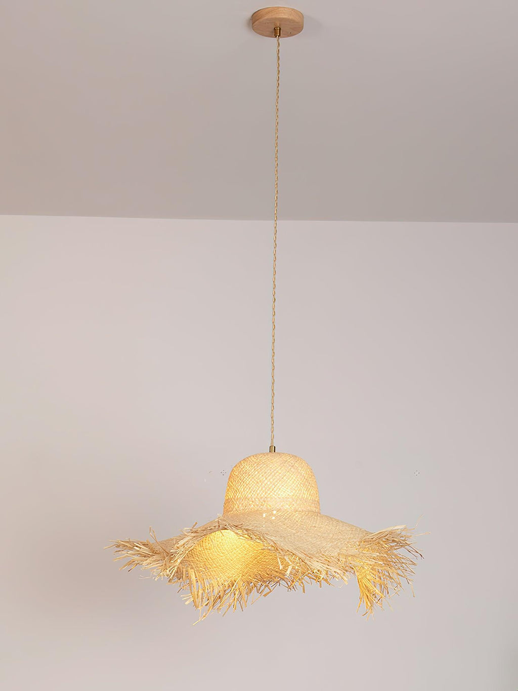 Zephyran Rotin Vintage Pendentif Lumière - Neutralighting