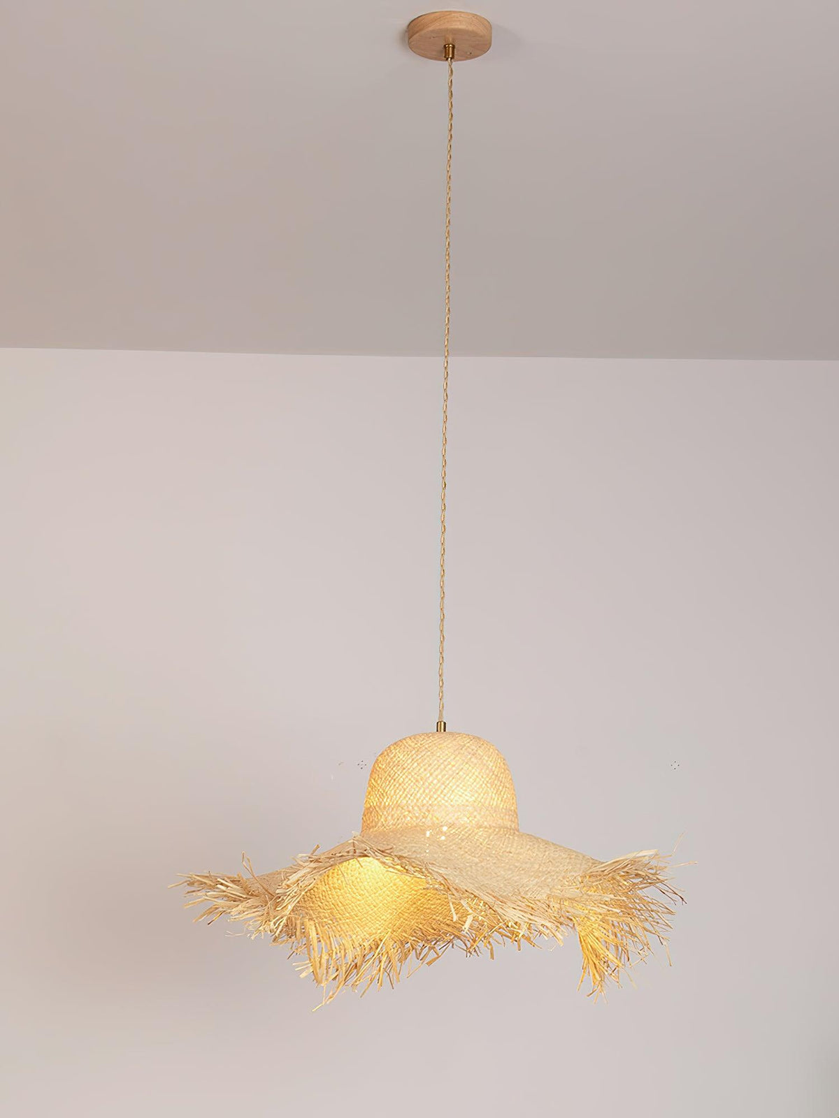 Zephyran Rotin Vintage Pendentif Lumière - Neutralighting