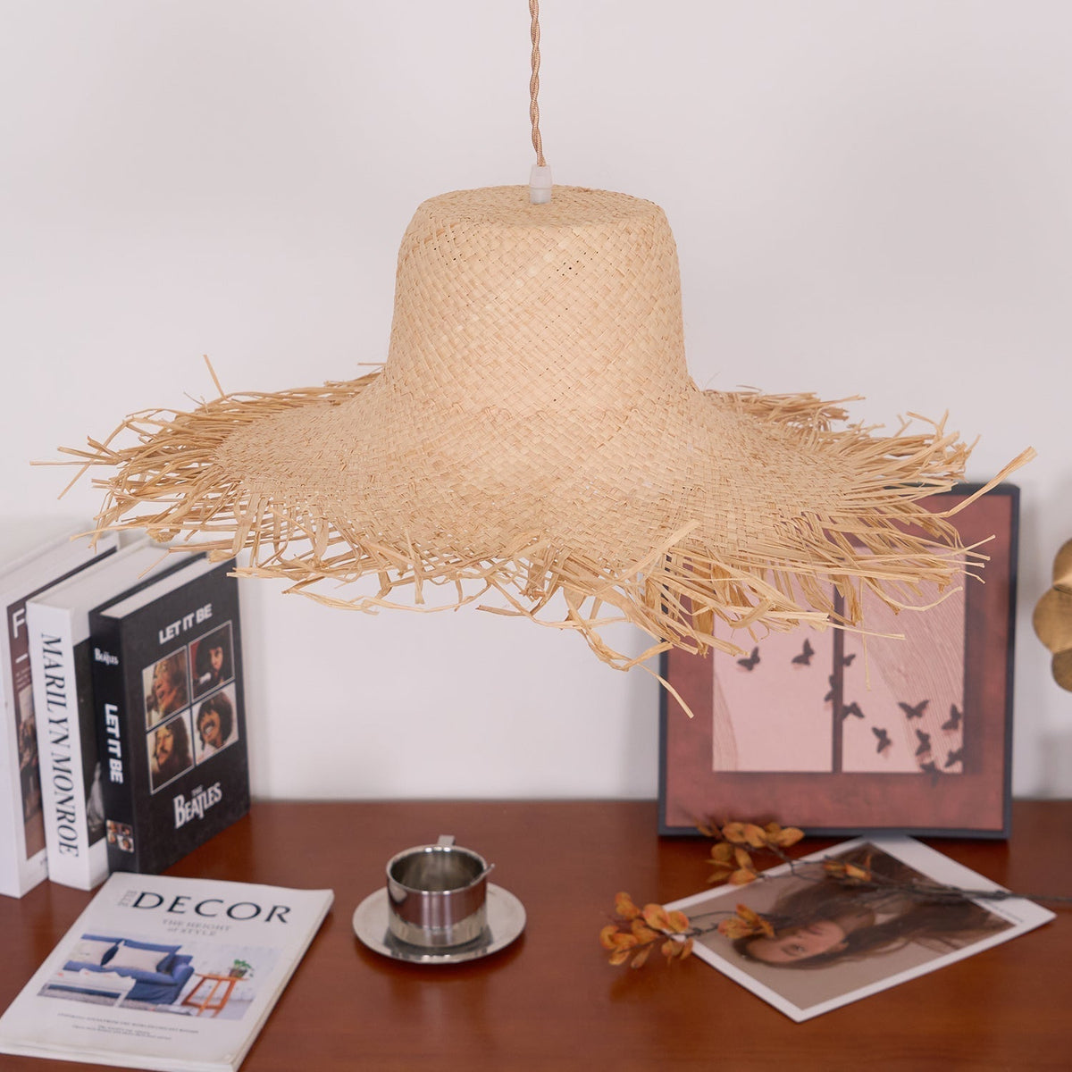 Zephyran Rotin Vintage Pendentif Lumière - Neutralighting