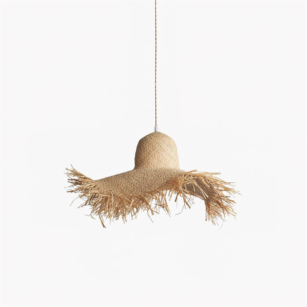 Zephyran Rotin Vintage Pendentif Lumière - Neutralighting
