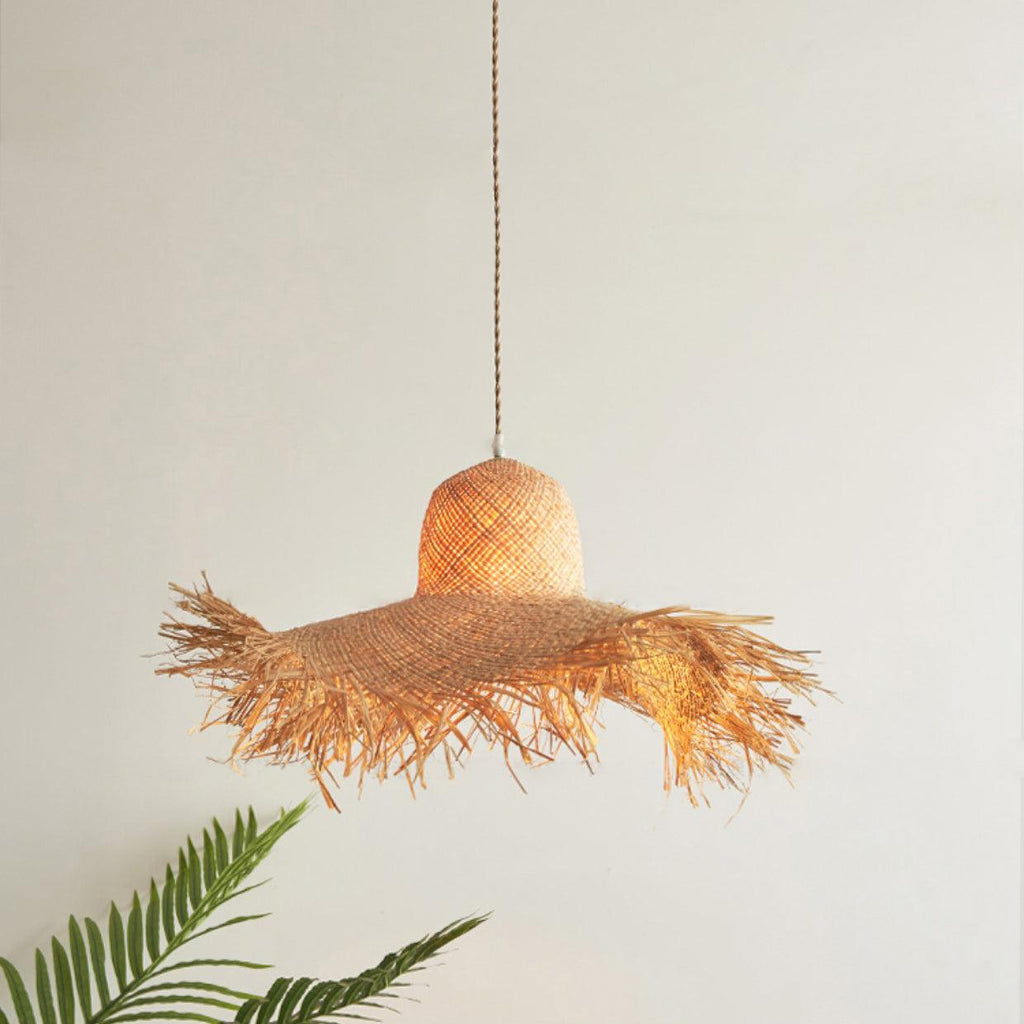 Zephyran Rotin Vintage Pendentif Lumière - Neutralighting