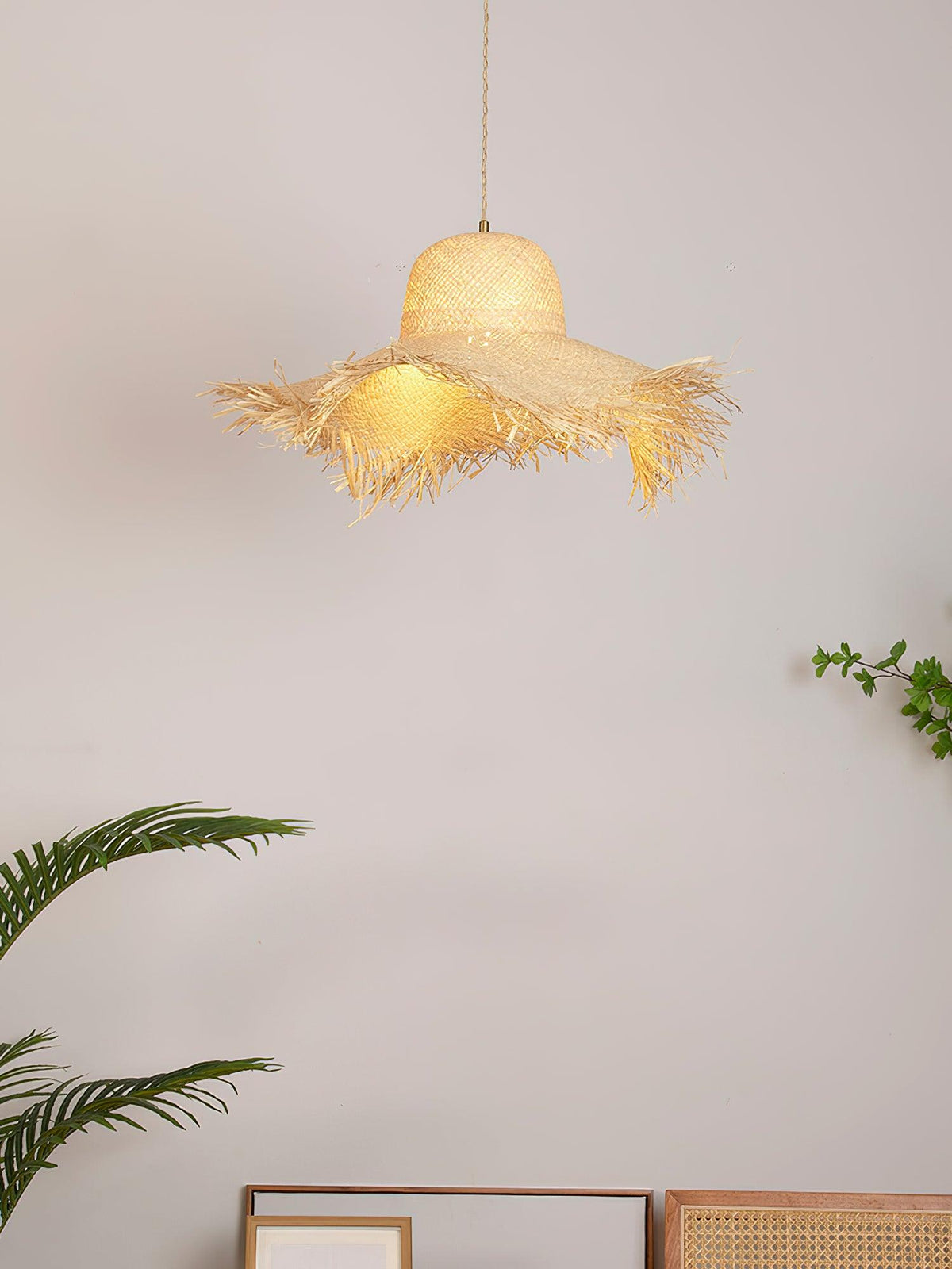 Zephyran Rotin Vintage Pendentif Lumière - Neutralighting