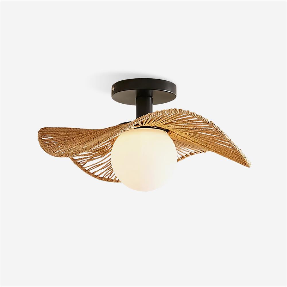 Fynora Lustra Plafonnier Semi-Encastré Tissé Élégant - Neutralighting