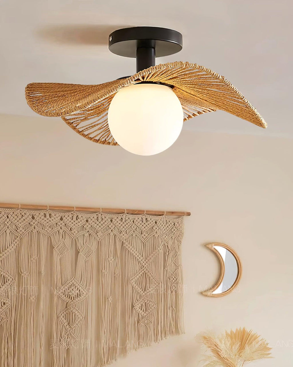 Fynora Lustra Plafonnier Semi-Encastré Tissé Élégant - Neutralighting
