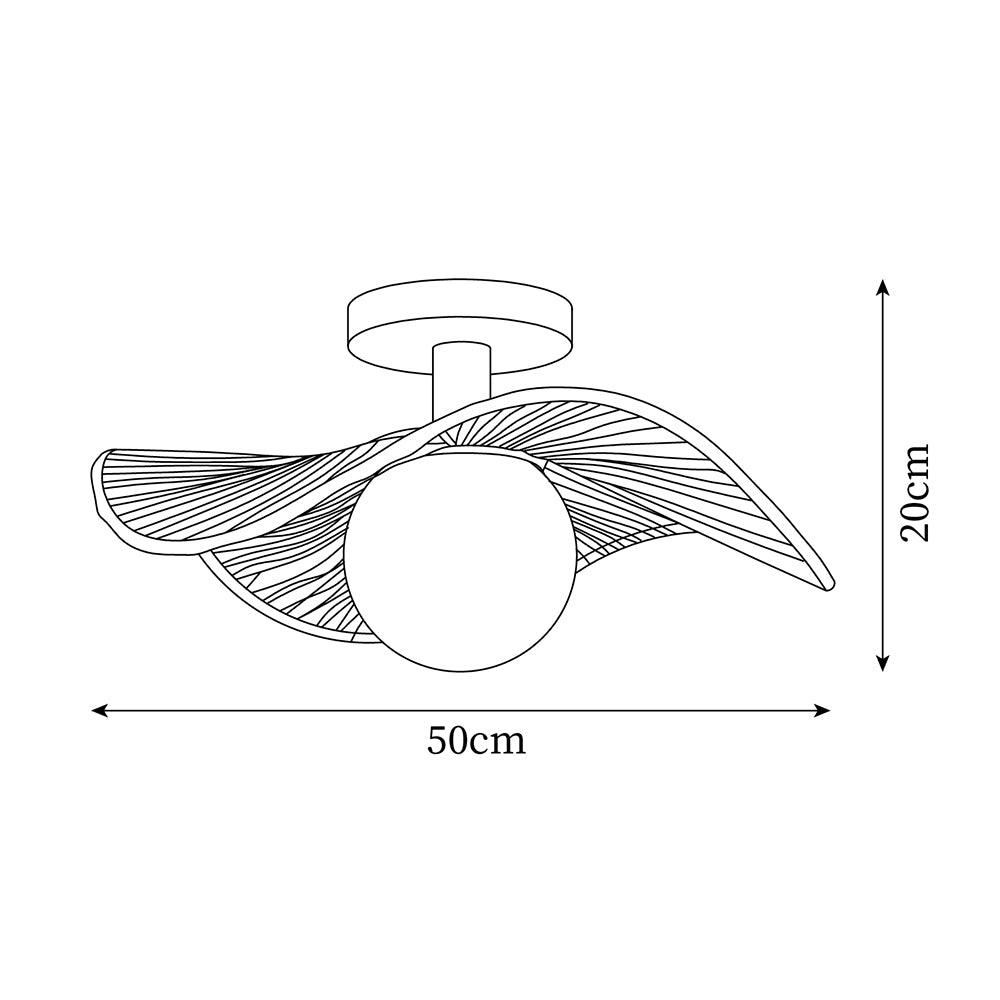 Fynora Lustra Plafonnier Semi-Encastré Tissé Élégant - Neutralighting