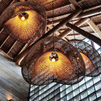 Juno Suspension style rustique en rotin - Neutralighting