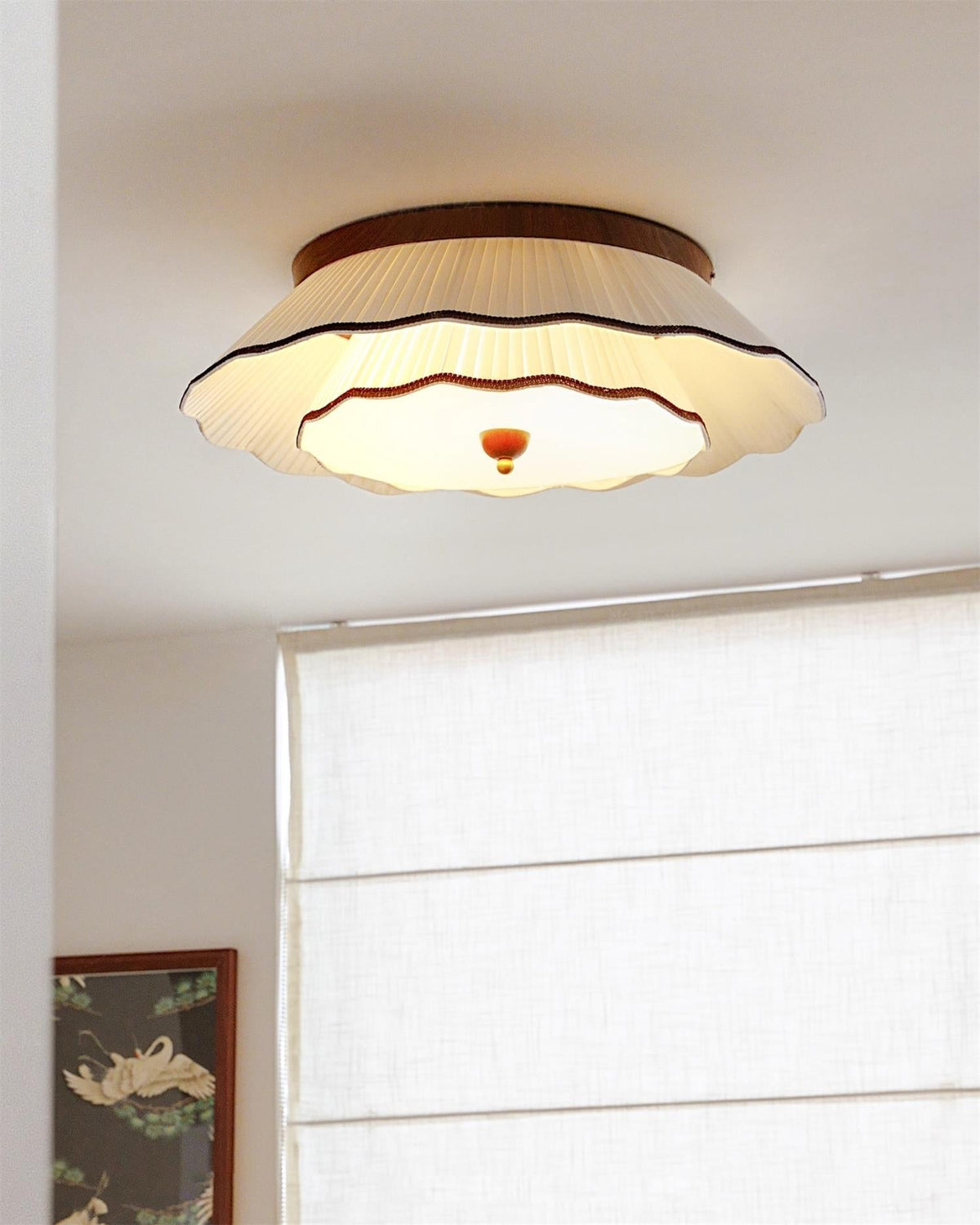 Ravelle Plafonnier Romantique Plissé - Neutralighting