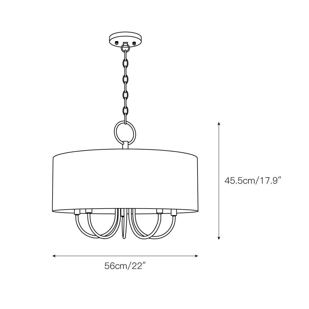 Chandelier en Tissu Vintage Classique Ovyneth - Neutralighting