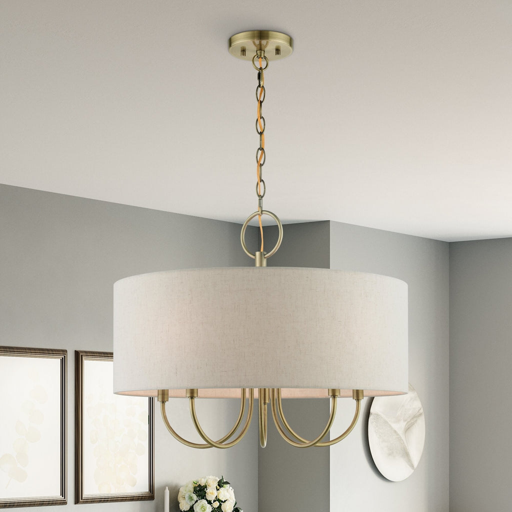 Chandelier en Tissu Vintage Classique Ovyneth - Neutralighting