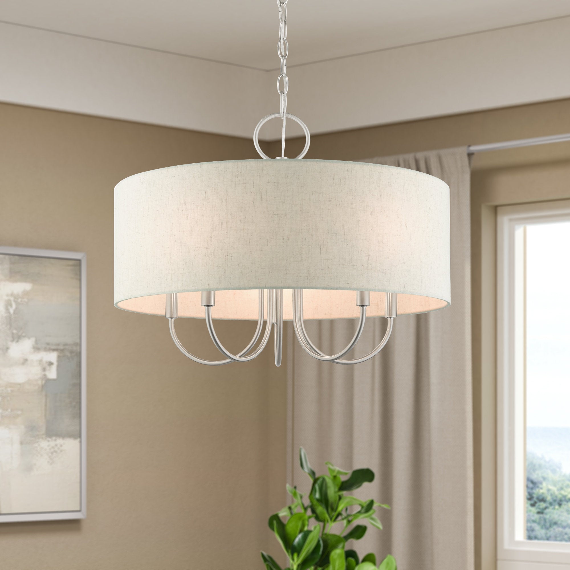 Chandelier en Tissu Vintage Classique Ovyneth - Neutralighting