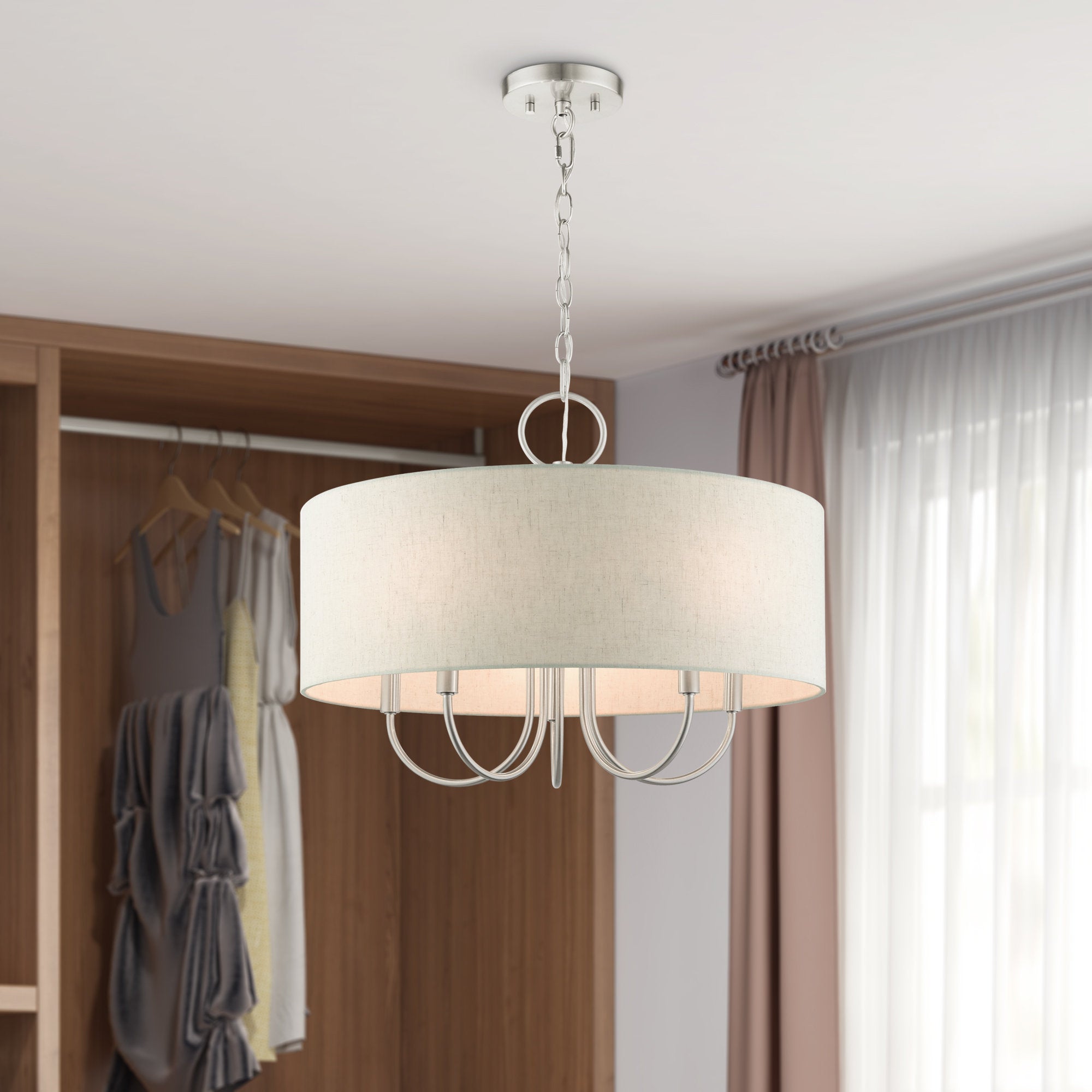 Chandelier en Tissu Vintage Classique Ovyneth - Neutralighting