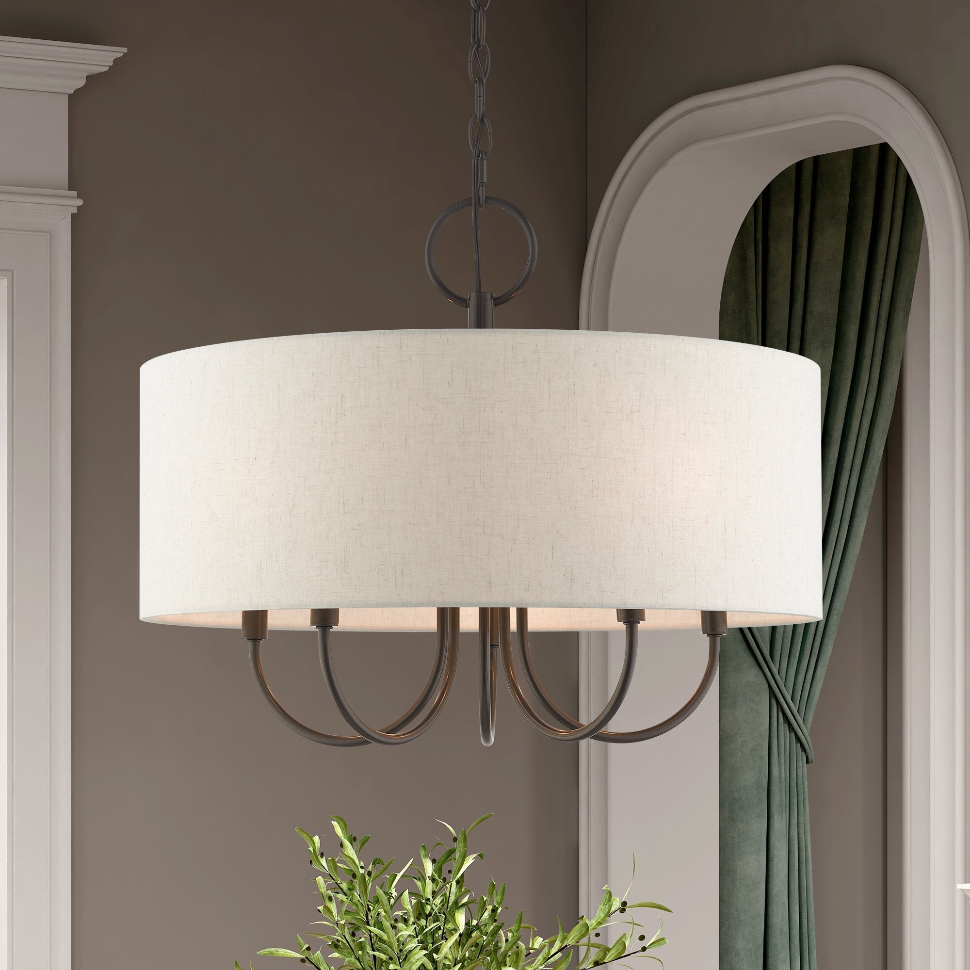 Chandelier en Tissu Vintage Classique Ovyneth - Neutralighting