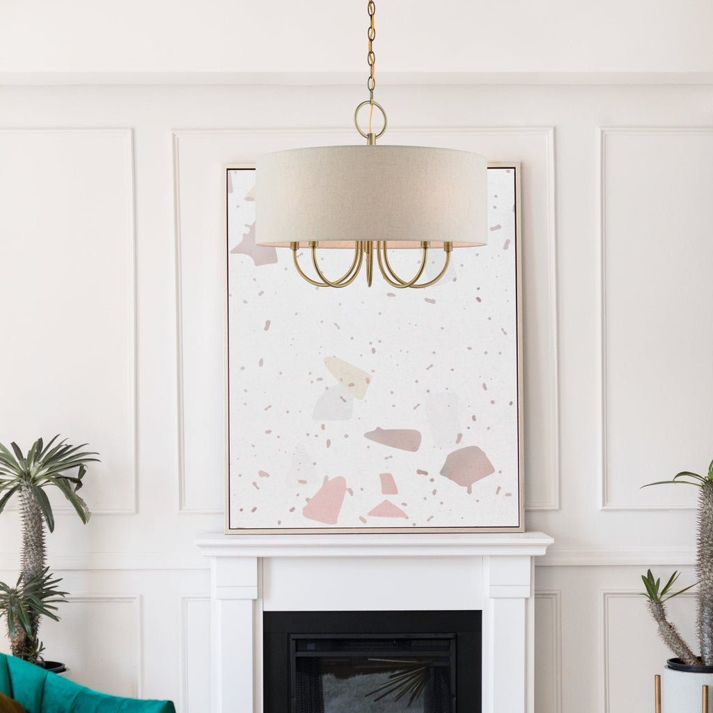Chandelier en Tissu Vintage Classique Ovyneth - Neutralighting