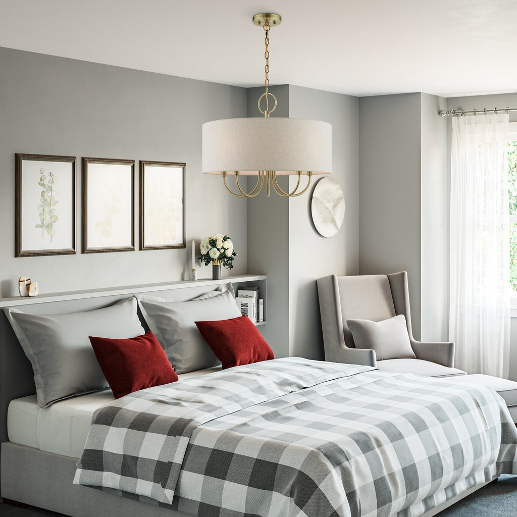 Chandelier en Tissu Vintage Classique Ovyneth - Neutralighting