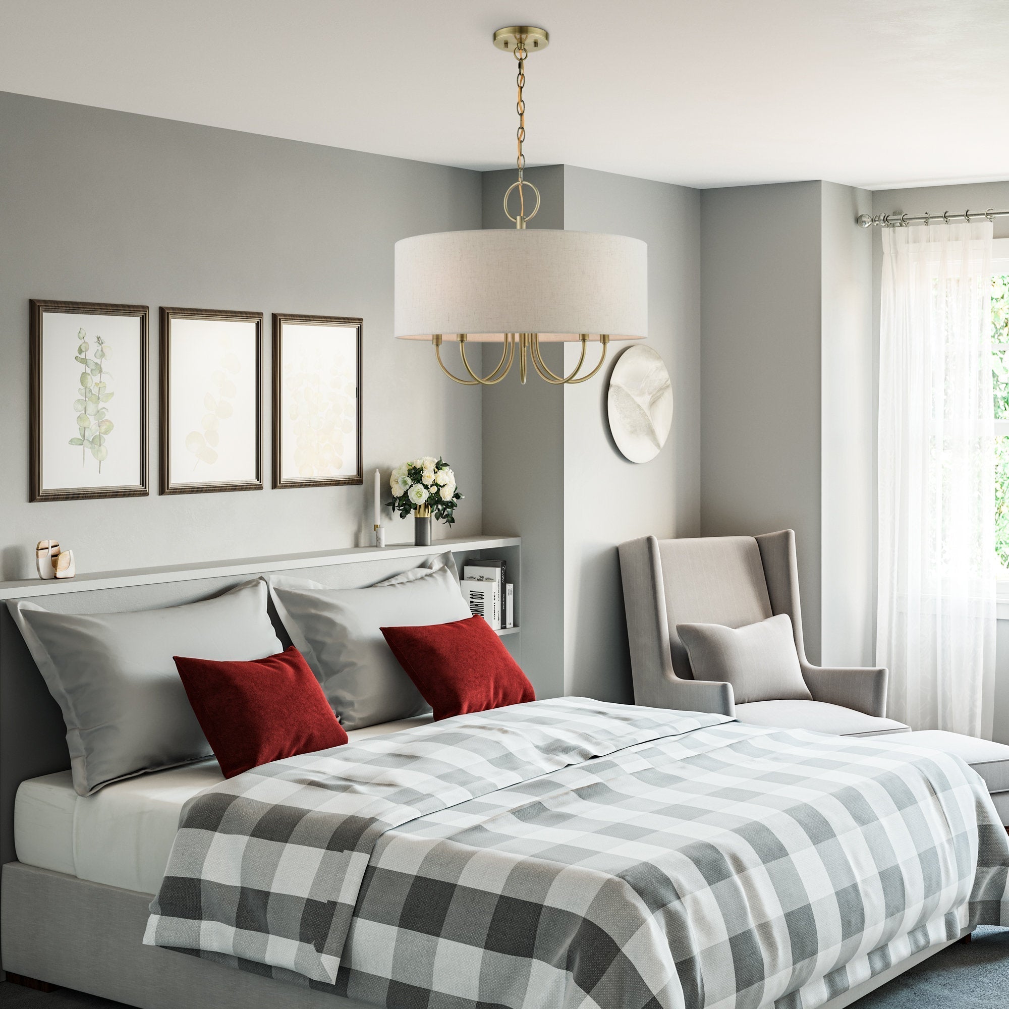 Chandelier en Tissu Vintage Classique Ovyneth - Neutralighting
