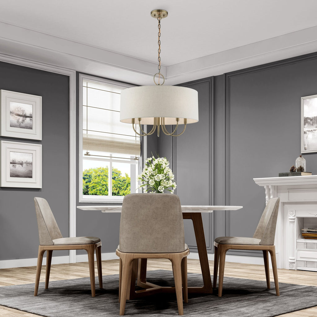 Chandelier en Tissu Vintage Classique Ovyneth - Neutralighting