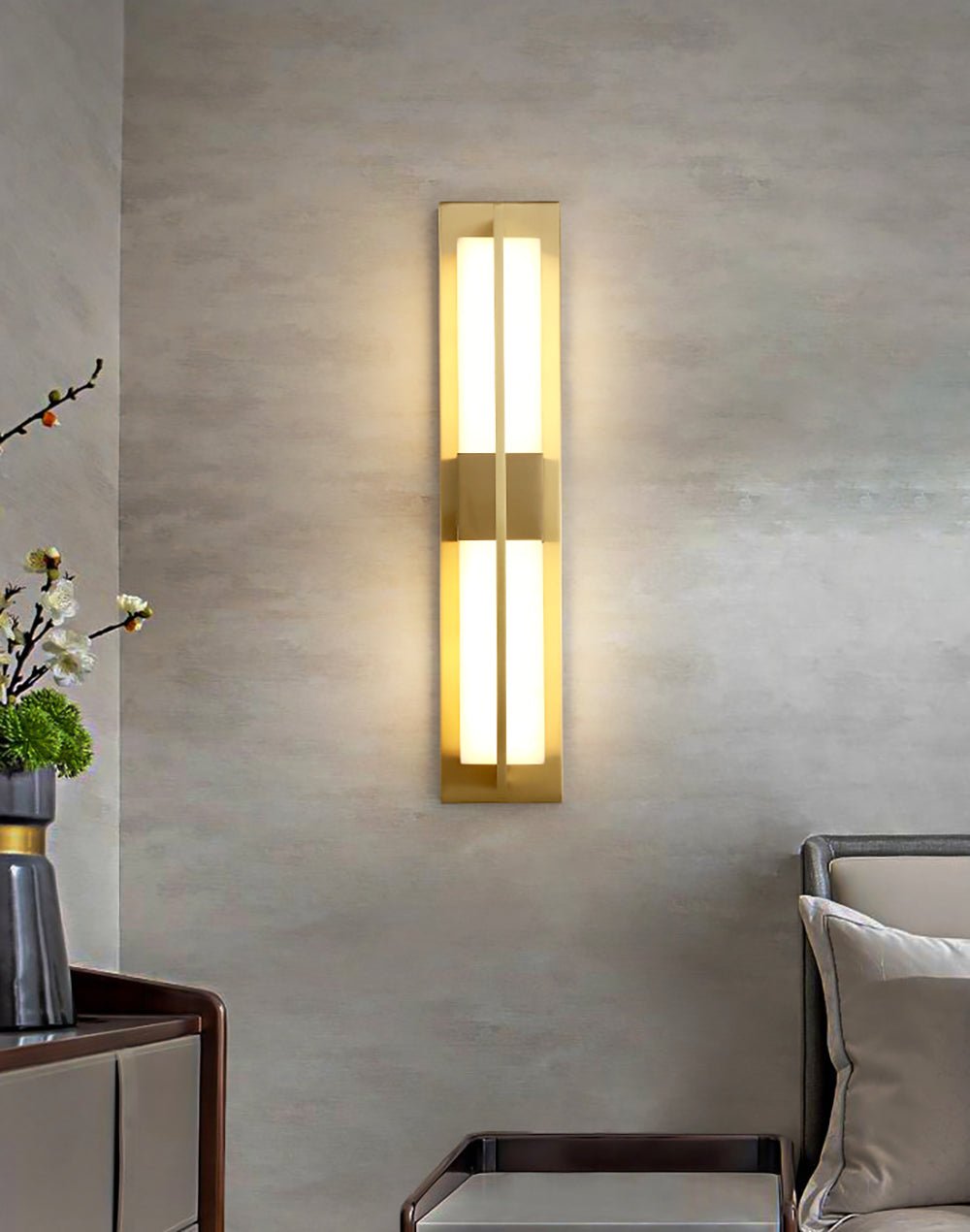 Caspian Applique Murale en Albâtre et Laiton - Neutralighting