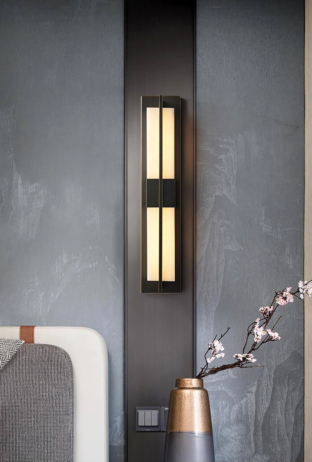Caspian Applique Murale en Albâtre et Laiton - Neutralighting