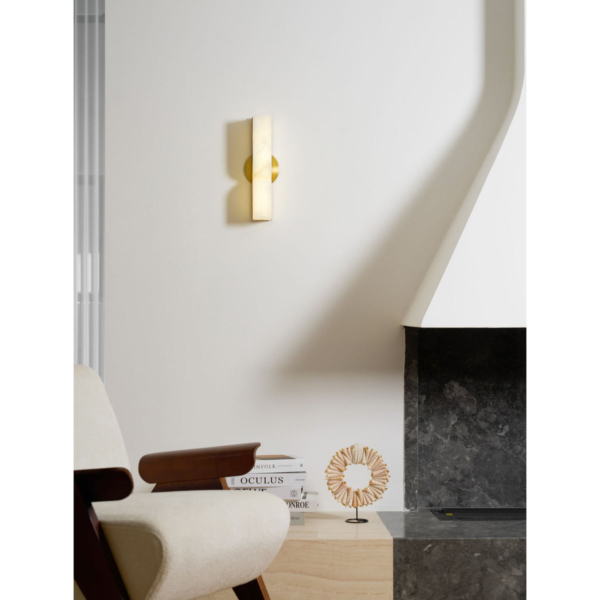 Lampe Murale Rectangulaire en Albâtre Moderne Minimaliste Lyvenisra - Neutralighting
