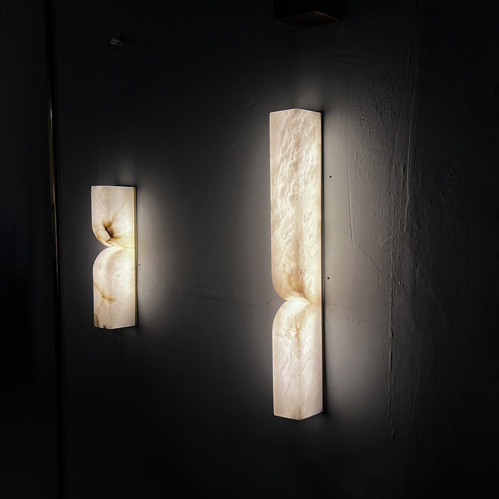 Lampe Murale Rectangulaire en Albâtre Moderne Minimaliste Lyvenisra - Neutralighting