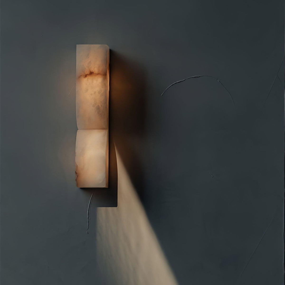 Lampe Murale Rectangulaire en Albâtre Moderne Minimaliste Lyvenisra - Neutralighting