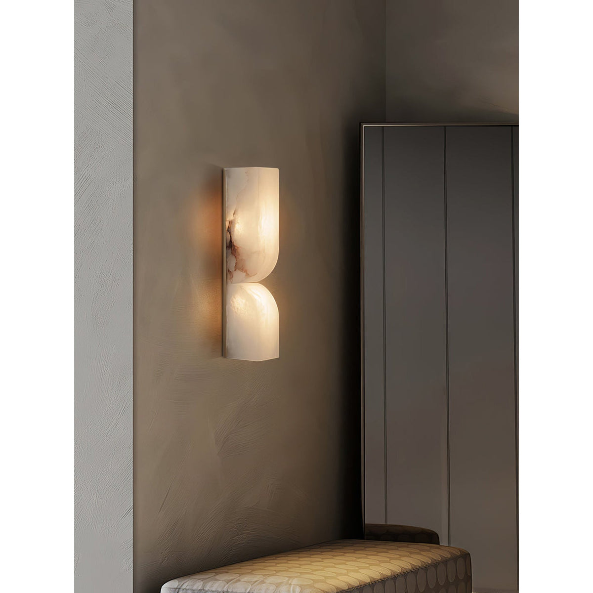 Lampe Murale Rectangulaire en Albâtre Moderne Minimaliste Lyvenisra - Neutralighting