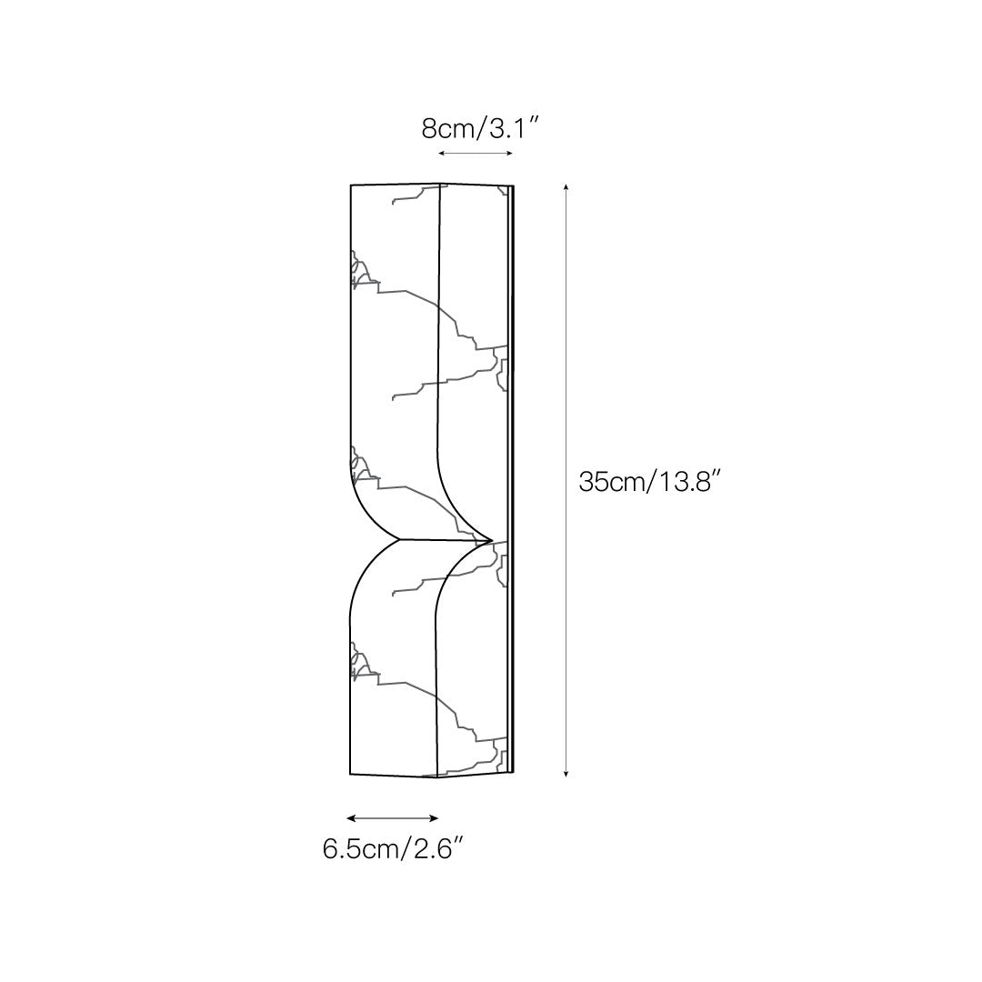 Lampe Murale Rectangulaire en Albâtre Moderne Minimaliste Lyvenisra - Neutralighting