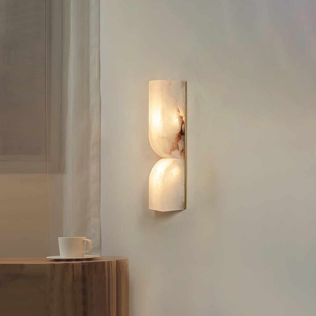 Lampe Murale Rectangulaire en Albâtre Moderne Minimaliste Lyvenisra - Neutralighting