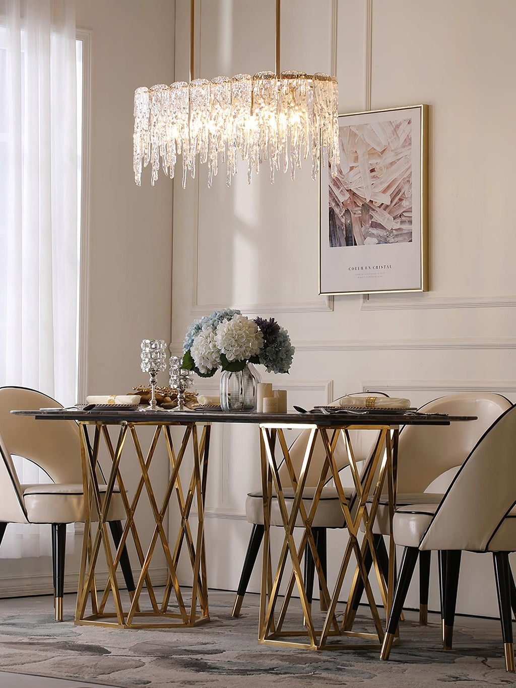 Cathaa Postmoderne Luxe Verre Crystal Lustre - Neutralighting