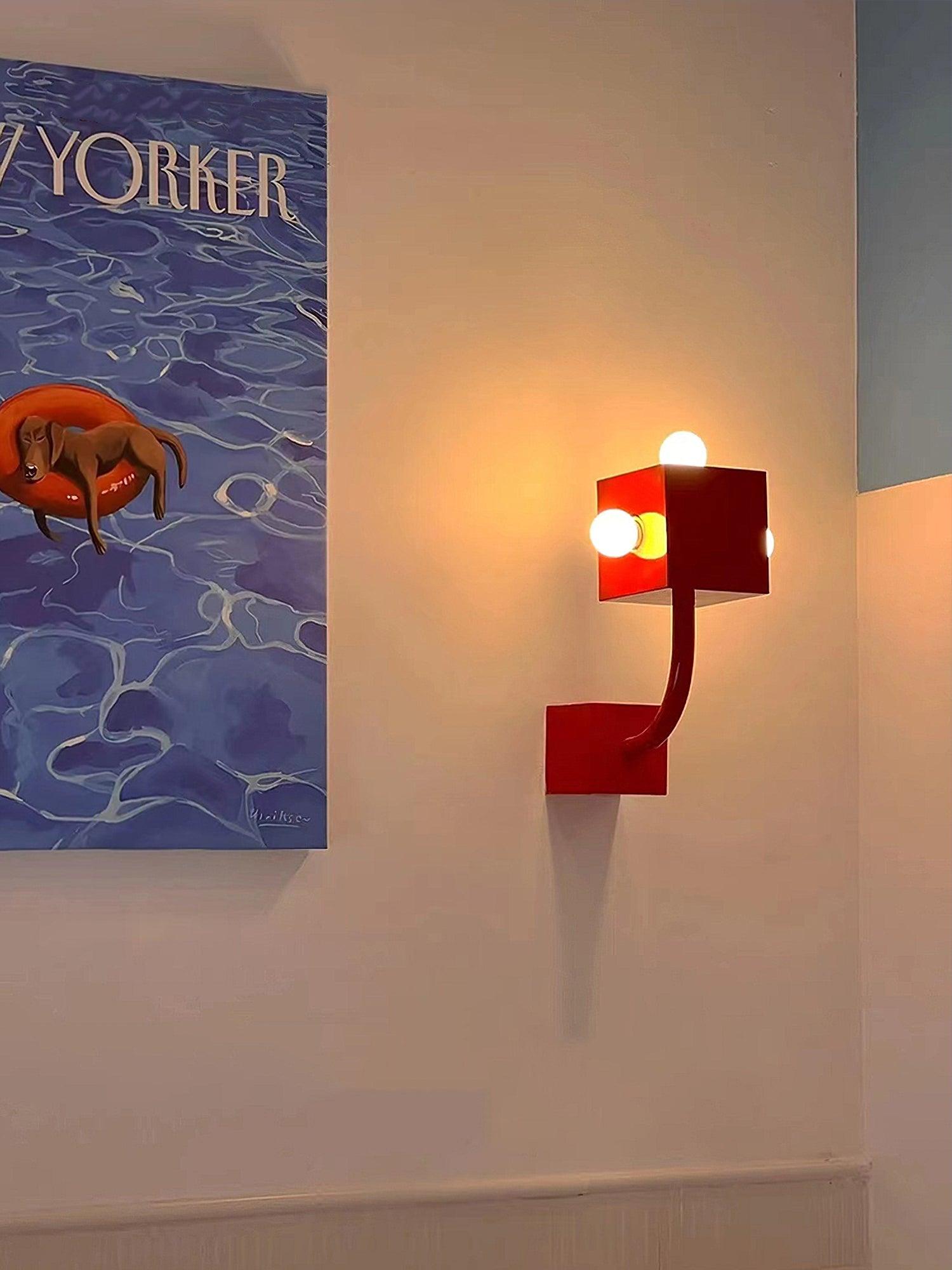 Alanna Applique Murale Créativité Individuelle Cube Rouge - Neutralighting