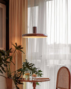 Frisbee Lampe Pendante Aluminium Rouge Industriel - Neutralighting